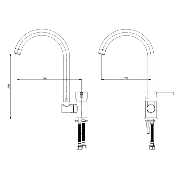 смеситель для кухни gpd espina mpn70
