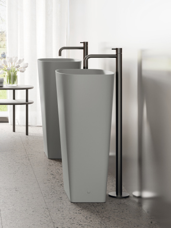 раковина catalano green lux 55 0428551023 слив в стену цемент матовый