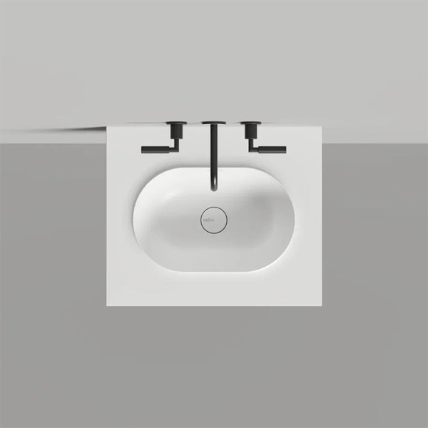 salini salini onda flow square essentials раковина 60х50х14см., подвесная, 1 отв., цвет: белый матовый