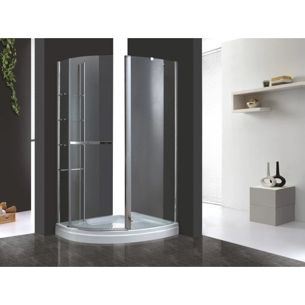душевой уголок cezares elena 120x90 r elena-w-rh-1-120/90-c-cr-r профиль хром стекло прозрачное