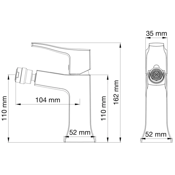 смеситель для биде wonzon & woghand flex ww-88016072-bg золотой матовый