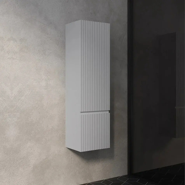 шкаф пенал aquame s1 33 aqm9001gm подвесной цвет серый