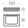 мыльница подвесная colombo design look b1601.cr-van, хром|матовое стекло