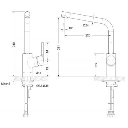 смеситель для кухни bravat palace f7172217cp-1-rus
