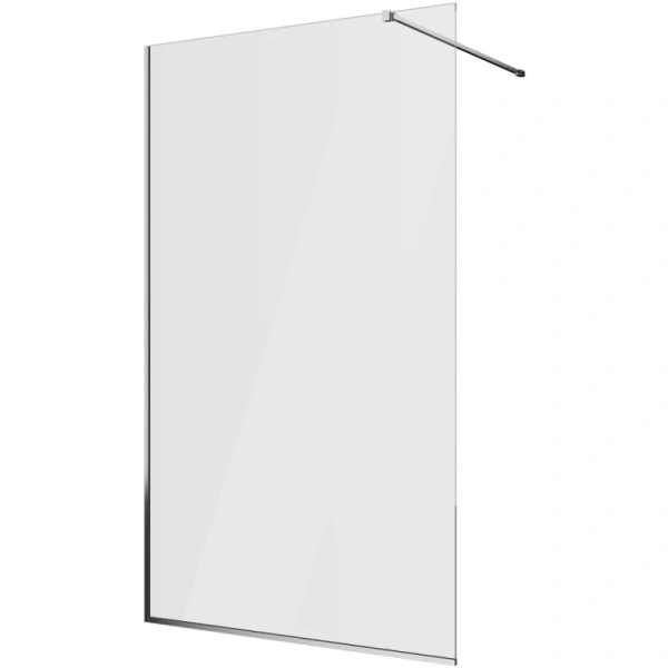 душевая перегородка berges sky 110 064004 профиль хром, стекло прозрачное