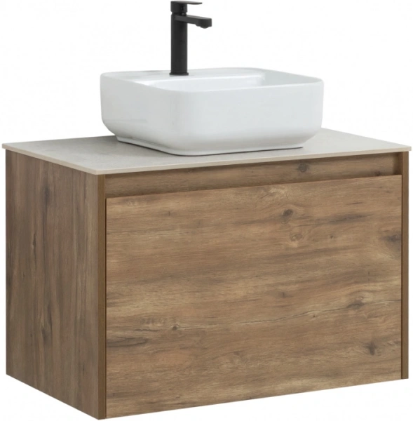 тумба под раковину aquanet nova lite 75 дуб рустикальный (1 ящик), 00249514