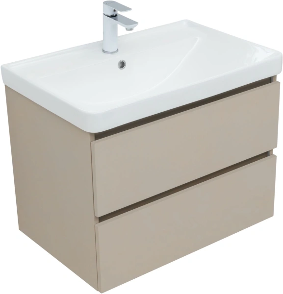 тумба под раковину aquanet вега 2.0 00337942 69x46 см, бежевый