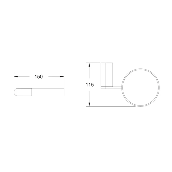 Ёршик для унитаза Rose RG17 RG1700 хром