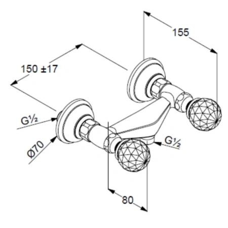 смеситель для душа kludi adlon 5161005g5