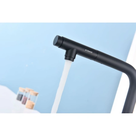 смеситель для кухни с подключением к фильтру paulmark urban ur213104-401, цвет антрацит