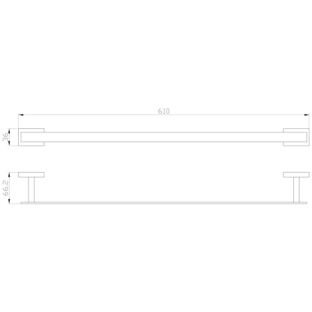 полотенцедержатель wonzon & woghand flat ww-9712-60cm 61 см, хром