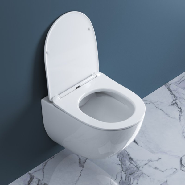 унитаз подвесной безободковый belbagno amanda bb051chr, без сиденья, цвет белый