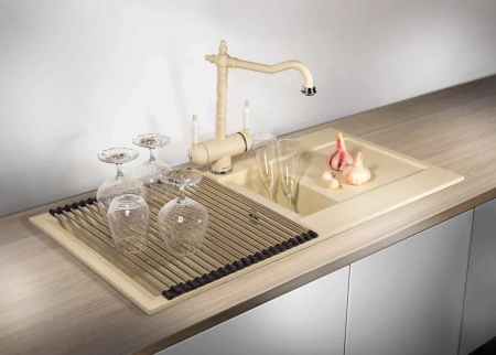 мойка кухонная omoikiri sakaime 86-2-be ваниль