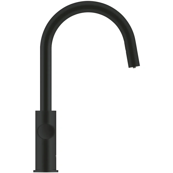 смеситель для кухни grohe blue home 31541ks0 с фильтром, с выдвижным изливом, черный бархат