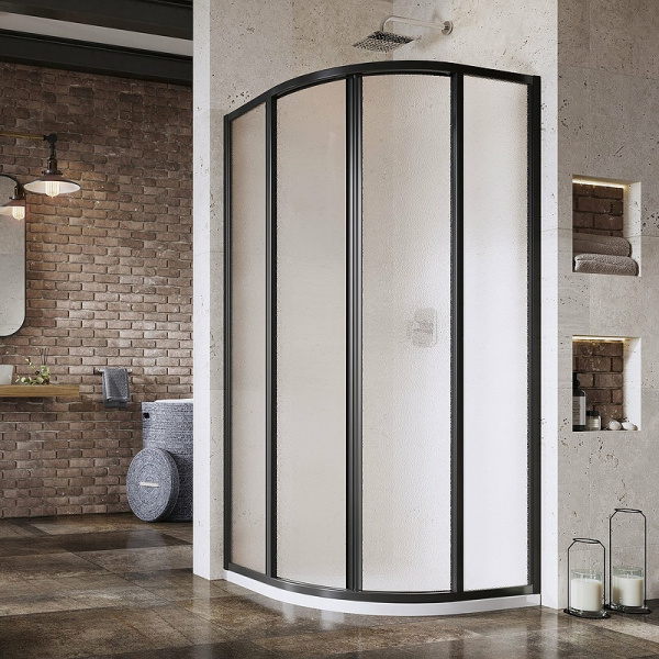 душевой уголок ravak supernova skcp4-90 90×90 3117o302zg профиль черный, стекло grape