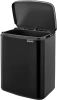 мусорное ведро brabantia bo 230363 12 л, матовый черный