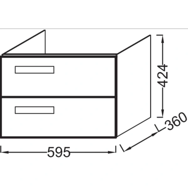 тумба белый 59,5 см jacob delafon rythmik eb1300-n18