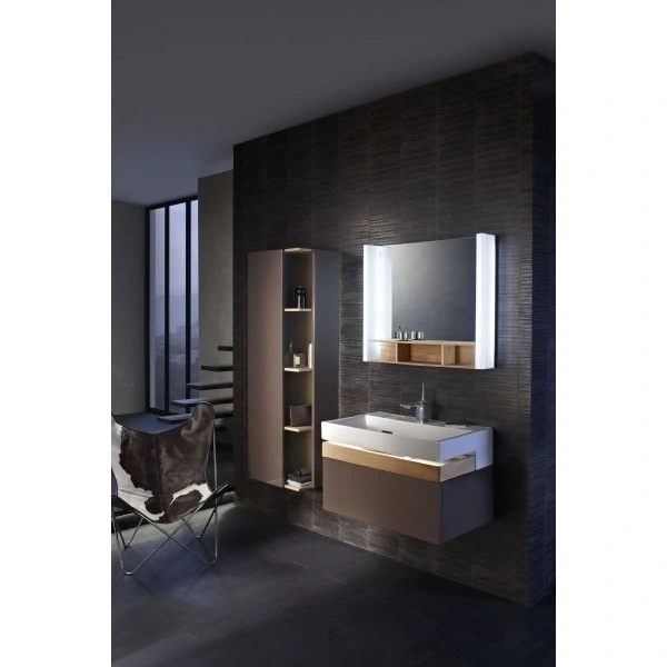 шкаф пенал jacob delafon terrace 50 l eb1179g-n23 подвесной коричневый
