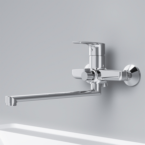 смеситель am.pm gem f90a90000 для ванны с душем, универсальный, хром