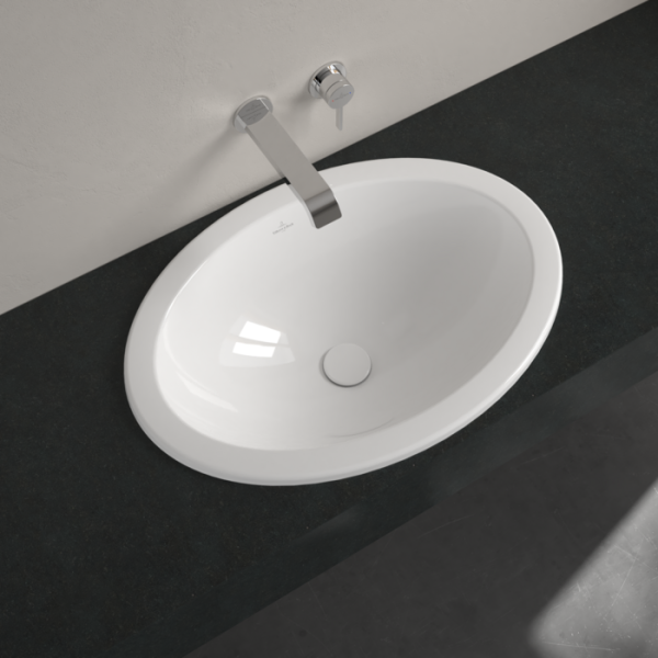 раковина встраиваемая villeroy&boch loop & friends 66 см, 4a6300r1, ceramicplus, цвет альпийский белый
