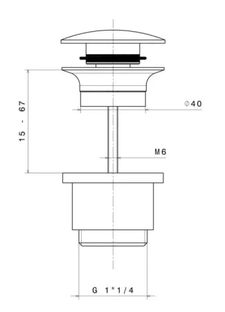 донный клапан kerama marazzi 24686km.59.067 клик клак брашированная медь