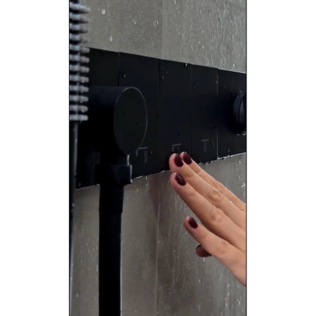 термостат для ванны boheme zodiac 133-sys-b встраиваемый, черный матовый