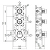 встраиваемая часть paffoni modular box mdbox018 термостата для mde018.., 2 выхода