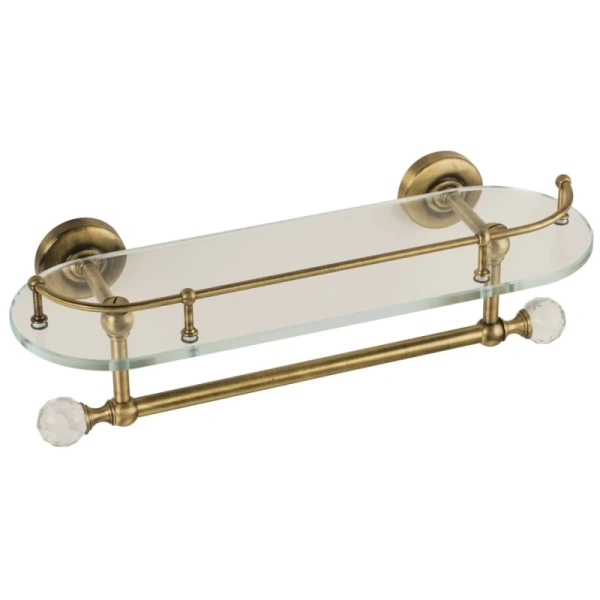 Стеклянная полка Migliore Amerida 16565 цвет бронза с кристаллами Swarovski