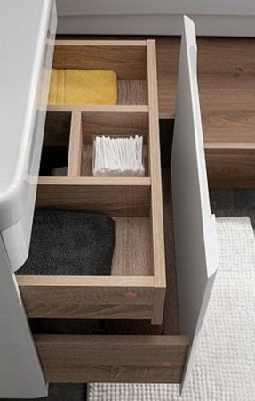 тумба с раковиной aquanet софия 105 212588 подвесная белый глянец