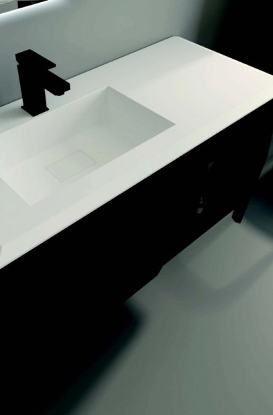 раковина накладная 100 cezares bellagio 50213, левосторонняя, белая