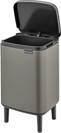 мусорное ведро brabantia bo hi 227202 7 л, платиновое