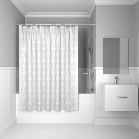 Штора для ванной, 200x180 см, IDDIS Base BD06P18i11 полиэстер