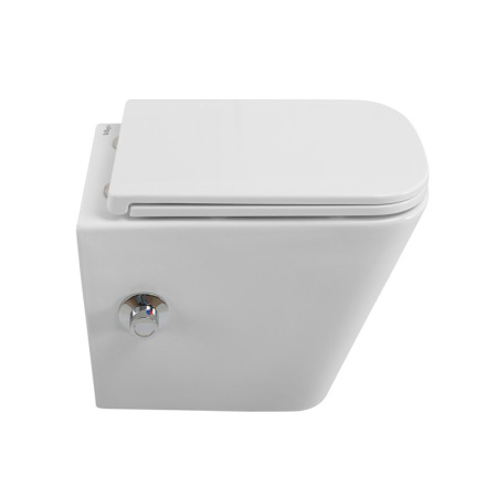 унитаз биде подвесной belbagno due bb3103chr-bs/sc, с сиденьем микролифт, цвет белый