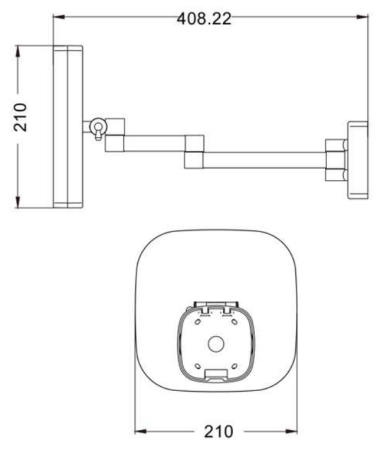 зеркало настенное c увеличением 5х java (s-m332h)