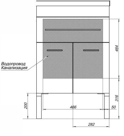тумба под раковину aquanet верона 00182507 напольная, 1 ящик, 2 дверцы, 57x47.4 см, белый глянец
