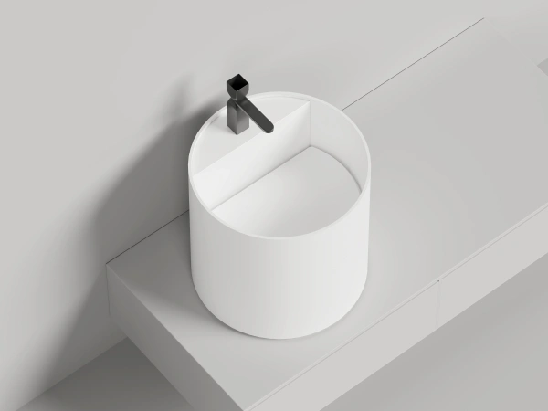 накладная раковина salini armonia round 03 130413tg белый