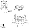 смеситель для ванны cezares leaf leaf-vdim3-l-01