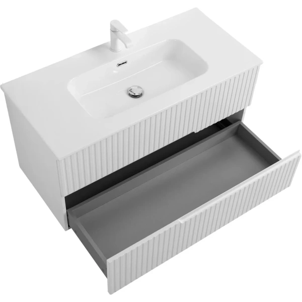 тумба под раковину cezares duet-n 100 duet-n-1000-2c-so-fbs-p подвесная ясень белый софт