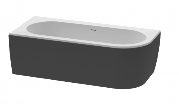 акриловая ванна 179x79 см cezares slim slim corner-180-80-60-r-nero-set