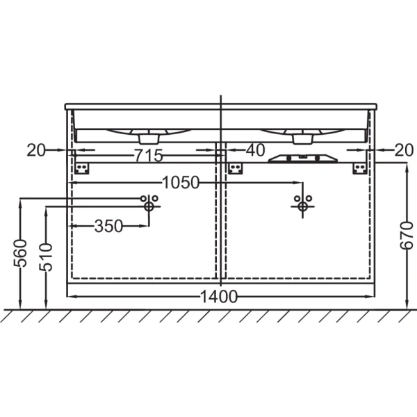 тумба черное дерево 140 см jacob delafon vox eb2020-ra-e15