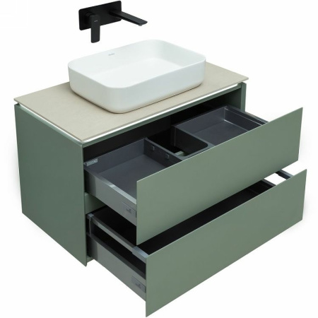 тумба под раковину allen brau infinity 85 1.21001.cgm подвесная олива матовая