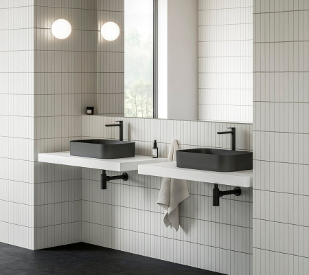 раковина-чаша ravak ceramic slim r 55 xjx0d155001 черная матовая