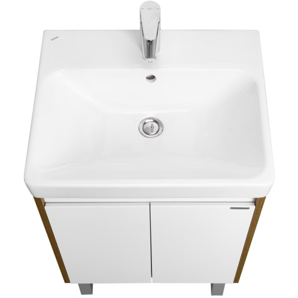 тумба белый глянец/дуб рустикальный 48 см акватон сканди doors 1a278801sdz90