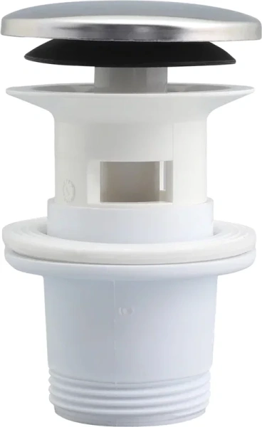 донный клапан wirquin 30717648 для раковины, с переливом, хром