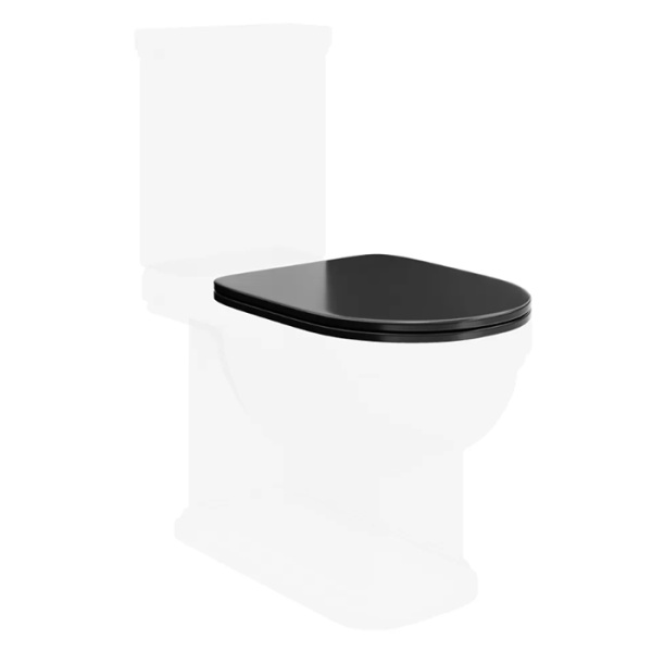 сиденье для напольного унитаза kerama marazzi pompei po.seat.01\blk, цвет: черное глянцевое