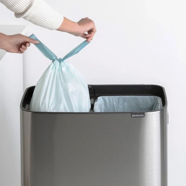 Мусорное ведро Brabantia Bo Touch Bin Hi 130649 30+30 л, стальное матовое