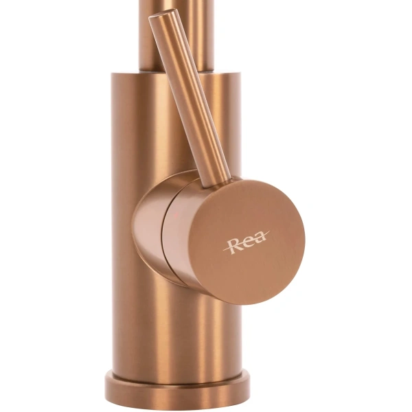 смеситель для кухни rea fresh rea-b6560 с выдвижным изливом, медь матовая