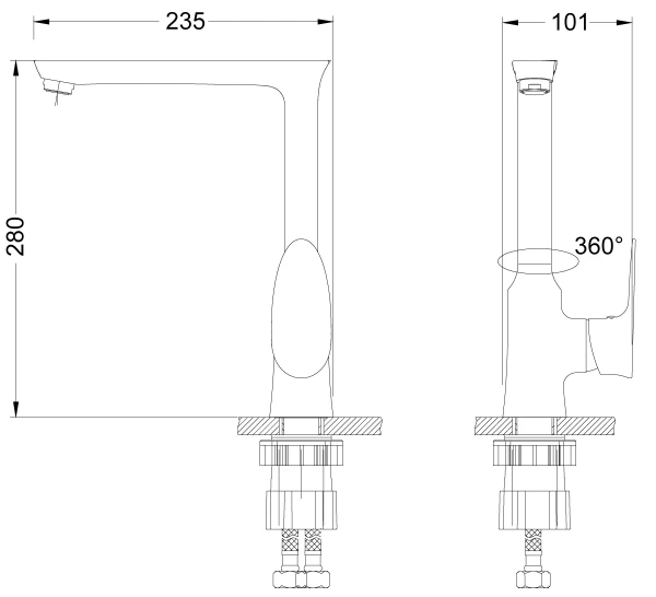 смеситель для кухни lemark nero lm0205c хром