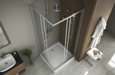 душевой уголок bravat drop 90×90 bs090.2200a профиль хром, стекло прозрачное