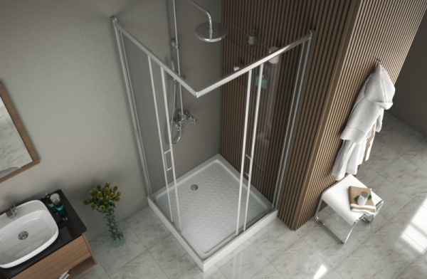 душевой уголок bravat drop 90×90 bs090.2200a профиль хром, стекло прозрачное